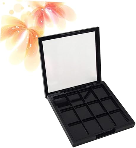 2pcs Empty Eyeshadow Palette for Makeup Storage Black Magnetic Eyeshadow Box for Beginners Organizer for Eye Makeup Colors and Glitter