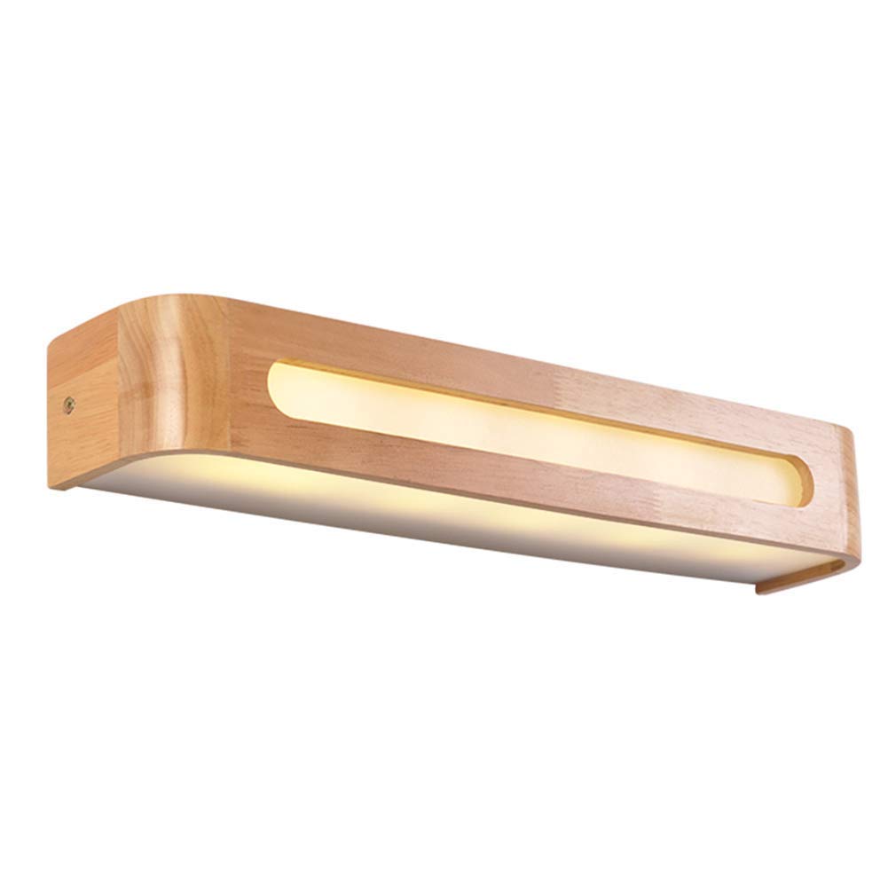 Aplique de pared LED de madera 6W de estilo moderno en blanco cálido y frío 50cm para pasillo