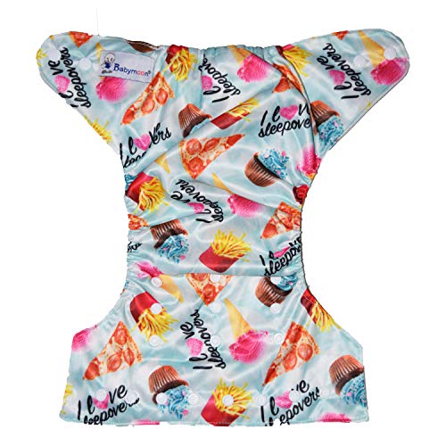 Image of Babymoon (Set of 3-1 Cloth Diaper with 2 5Layesr Bamboo Insert) Premium Adjustable Reusable Washable Cloth Diaper for Baby