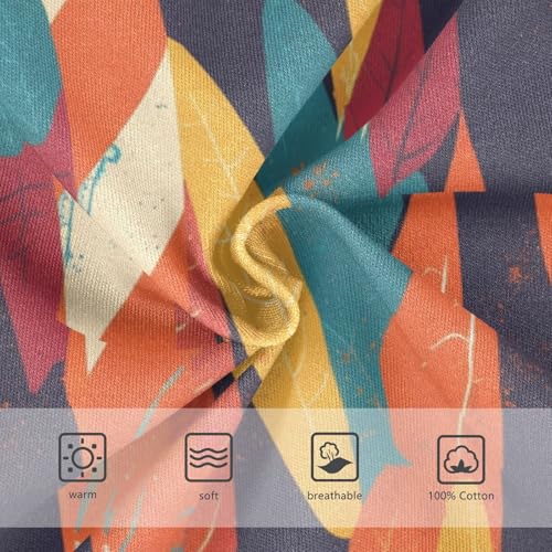 KLL Fall Autumn Transparent Color Leaves Baby Boys Soft Athletic Underwear Breathable Children Panties3