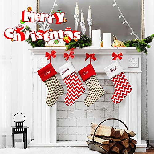 image for Yotako 6 Pieces Christmas Stocking Holders Mantel Hooks Hanger Christm