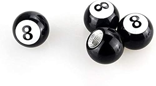 Tapas de válvula de neumático de rueda de coche, tapas de aire para neumáticos de bicicleta, color negro, 8 bolas, a prueba de fugas, tapas de