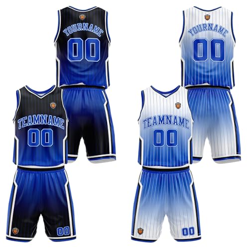 Lafubeatuy Custom Reversible Basketball Jersey Uniform Sets with Personalized Printed for Adults...