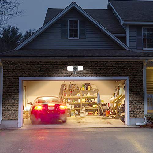 Haian Support Waterproof Plug-In Motion Sensor Light Outdoor - 20W 5000K(Daylight) 1800Lm - Dual-Headed Led Security Light For Garage - Wall Mounted Pathway Lighting thumb #6