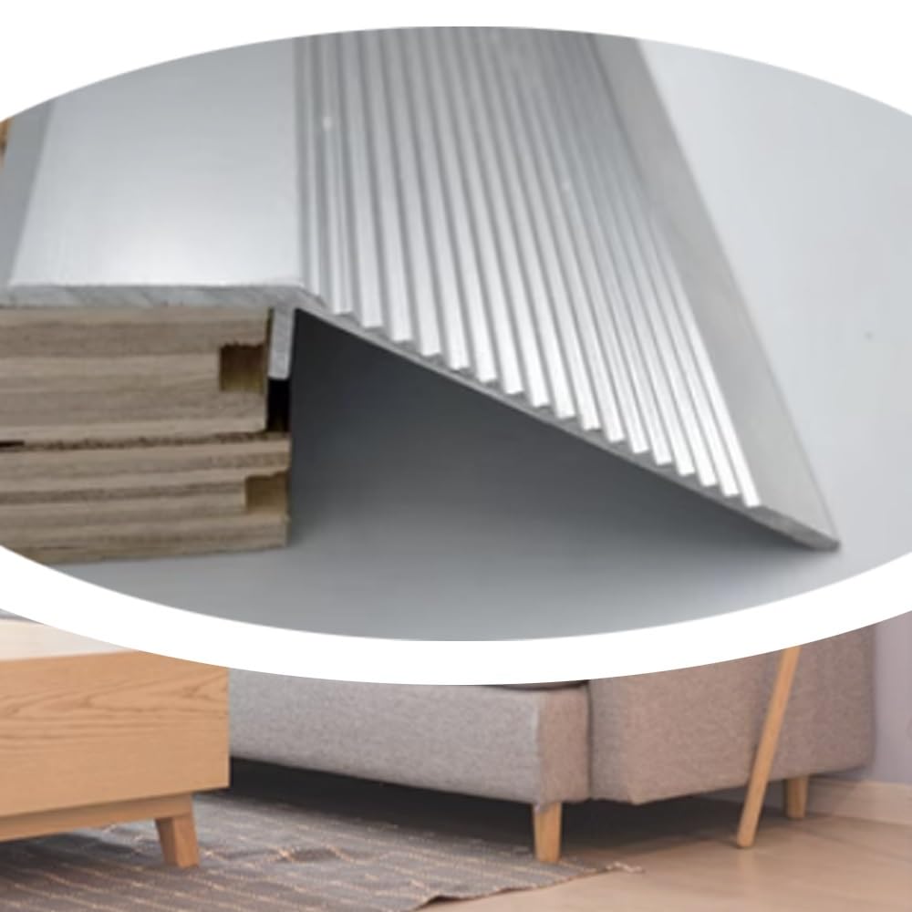 Jinfanshurich Aluminium Bodenübergangsstreifen - Selbstklebend 90cm Silber