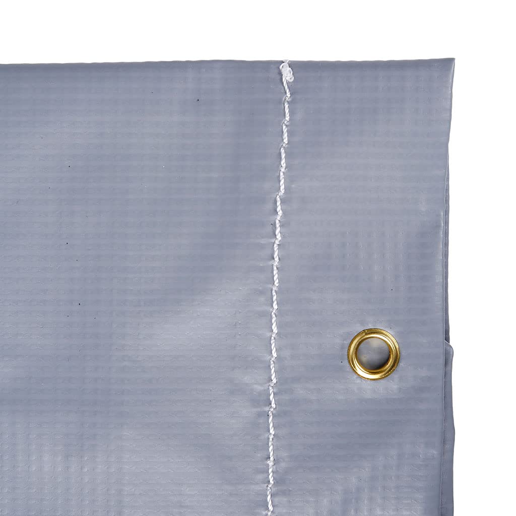 OROK - Abdeckung für Anhänger - Flachplane für Anhänger 160 x 120 cm / 400 g/m² - Größe L - wasserdichte Abdeckplane für Anhänger - Farbe: Grau - 100% PVC