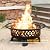 Panovue 38 Inch Wood Burning Fire Pit for Outside, Round Firepit with Grill & Metal Lid, Metal Outdoor Fire Pit Table for Patio Backyard Garden Bonfire Party