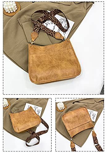 HAIBOLAN Women's Leopard Guitar Strap Crossbody Purse Shoulder Bucket Cross-body Purse2