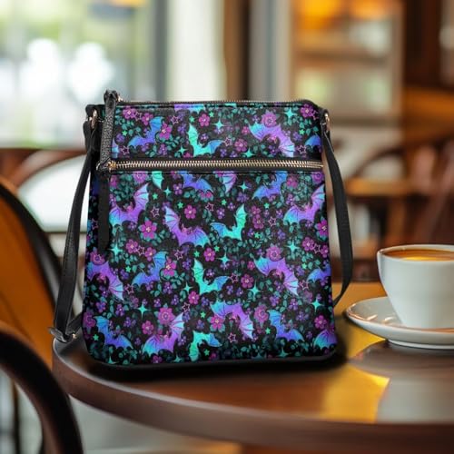 Image of Leather Purses for Women, Leather Hobo Bags for Women Travel Sling Purse Triple Zippered Pockets Shoulder Bag