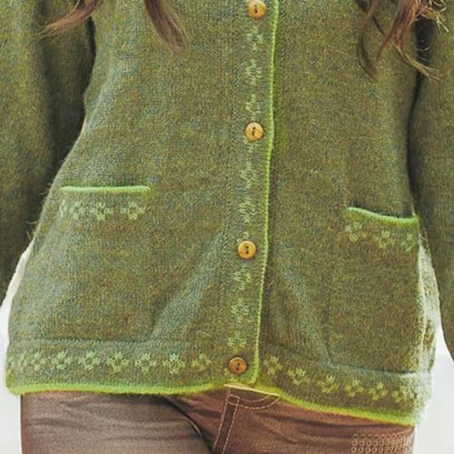 Image of Gamboa Alpaca Cardigan Sweater for Women Knit Fall Winter Lady Womens Lightweight