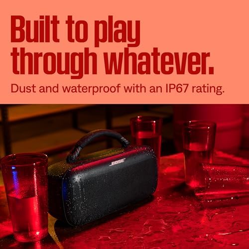 Bose SoundLink Max Bluetooth Speaker - Portable Wireless Party Speaker, IP67 Waterproof, Rope Handle, Up to 20 Hours of Playtime, USB-C, Built-in 3.5mm AUX Input, Black - 4