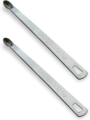 2 cucharaditas de 132 cucharaditas (132 cucharaditas, 0.0 fl oz, Smidgen) cuchara medidora pequeña, solo cucharas pequeñas individuales de acero