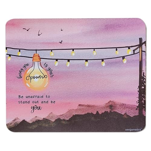 Image of anujarusiya | Affirmation Mousepad | 3mm | Non Slip | Perfect for Gifting | Being You is Your Power