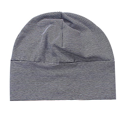 Homyl Touca De Algodão Para Homens Adultos Touca De Dormir Com Capuz Listrado Touca Para Dormir - Ho