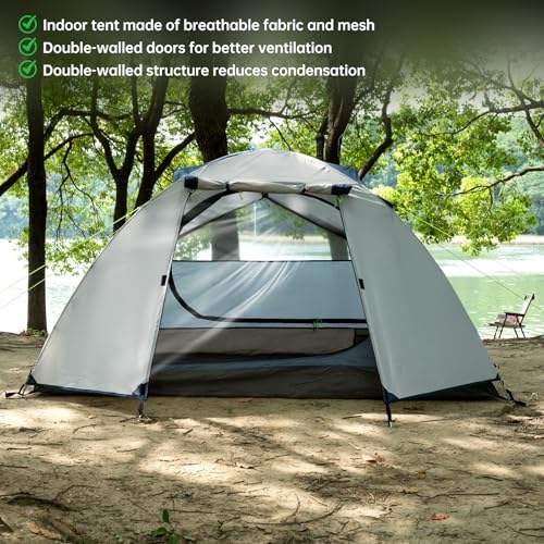 Carpa para Camping 1-2 Personas con Cubierta Impermeable miniatura 3