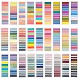 ELII 5400 pestañas de libros para anotar, tiras de banderas de libros multicolor para escribir y