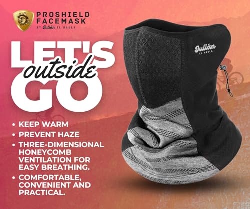 ProShield FaceMask for Men & Women, Ultimate Winter Neck Gaiter, Half Ski Mask & Balaclava for Cold Weather, Wind, Breathable & Adjustable Fit, Ideal for Skiing, Motorcycling, Snowboarding, and More3