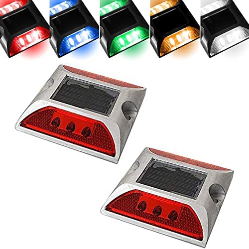 iimono117 道路鋲 ソーラー 自動充電 LED 道路 照明 ポール センターライン 縁石 反射板 視線誘導 合流帯 安全性 路肩鋲 車庫