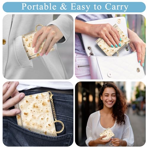 Image of Jogjam Funny Burrito Tortilla Small Girls Wallets, Rfid Blocking, Slim Thin Mini Trifold Woman Wallet, Travel PU Leather Card Holder, Compact Key Chain Cash Purse Taco Lover Gifts