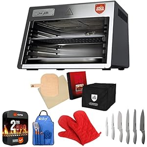 Otto Wilde The Otto Grill Pro Outdoor Infrared Steak Grill Bundle with 2 YR CPS Enhanced Protection Pack, Cuisinart 12pc Knife Set, Deco Essentials 3pc BBQ Tool Set & Pair of Red Oven Mitt