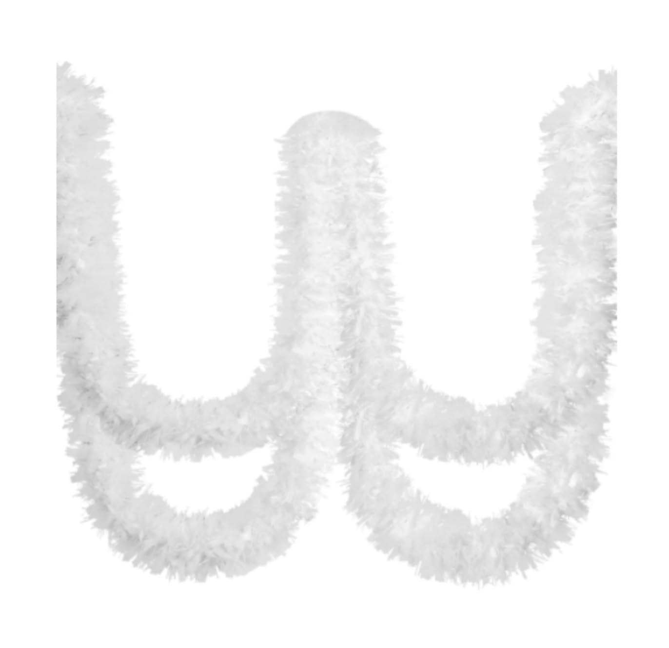 Lametta Weihnachtsbaum 6-teilige, Dicke Weihnachtslametta-Girlande for Geburtstagsfeiern Und Bürodekoration Girlande Weihnachten(White,10M)