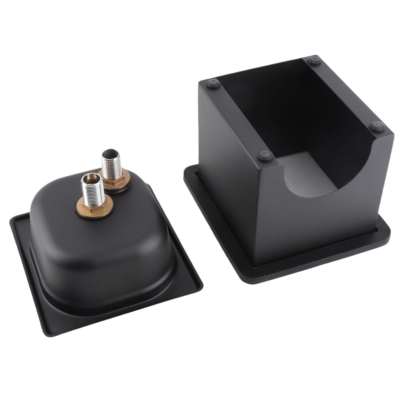 Dioche Enjuagador de Jarras de Acero Inoxidable Negro - Lavador Automático de Vasos de Vidrio para Fregadero de Cocina, Limpieza sin Esfuerzo para Bar y Cafetería - Acabado Negro, Viene con 4