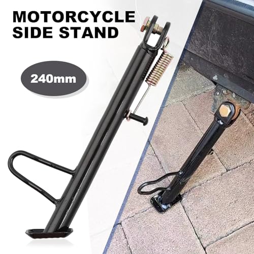 Image of Mokuo Dirt Bike Stand,Motorcycle Kickstand, Scooter Mopeds Side Stand in Iron Material Compatible with Most Dirt Pit Bike Scooter Mini Bike, Height of 21cm Above Ground