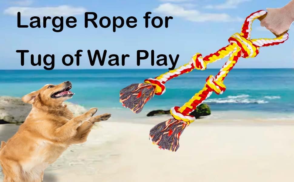 Miniatura 8 de Fejapa Juguetes de cuerda para perros extra grandes para masticadores agresivos, tira y afloja, interactivos, resistentes, al aire libre, de raza