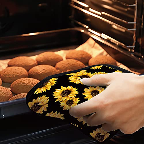Sunflower Floral Pot Holders Set Of 2 Kitchen Heat Resistant Potholder For Microwave Cooking Baking Oven End Dishes And Bbq #TOP6