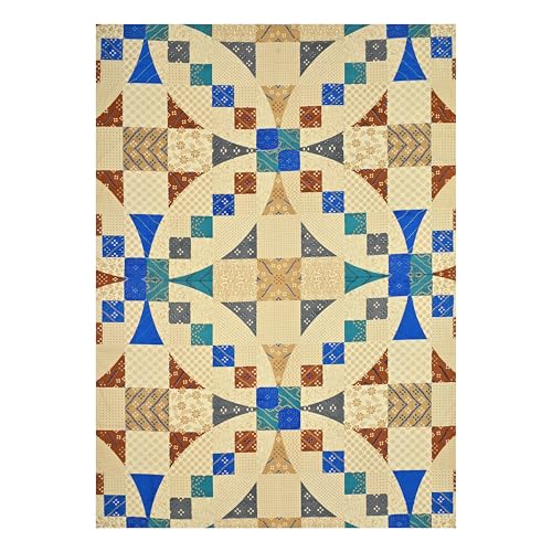 Image of 100% Cotton Single Bedsheet with 1 Pillow Cover | 240 TC Pure Cotton Flat Bed Sheet | Traditional Jaipuri Printed Bedding Set | Soft & Breathable | 60 x 90 Inch (Rangmahal Single 65)