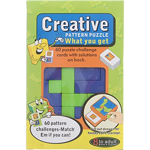 Image of Creative Pattern Puzzle 60 Puzzle Challenge Cards Creative Pattern Puzzles Educational Toy Learning & Childhood Development-Square