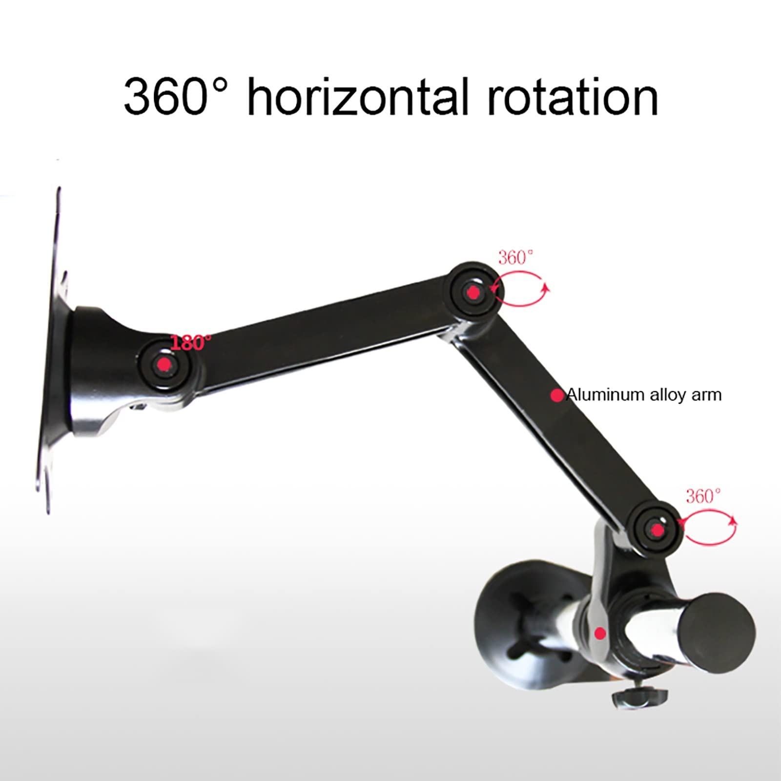 JOZZY Supporto da Parete per TV,Supporto per Monitor, Bracci di Morsetto da Scrivania per Impieghi Gravosi Completamente Regolabili per Schermi di Computer, Braccio per Monitor per Schermi da 137