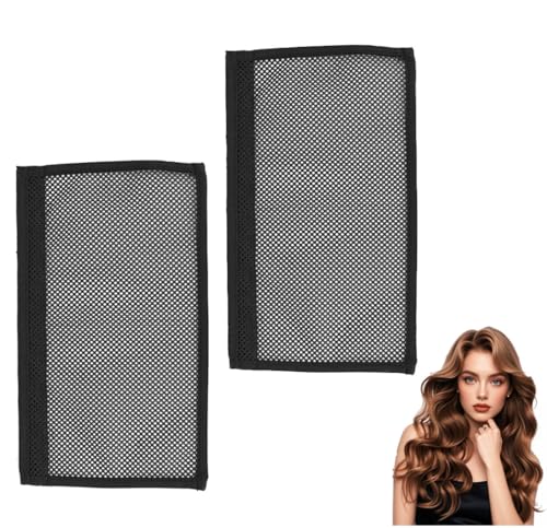 Hair Stretcher Lengthening Net for Curly Prevent Shrinkage Lock Hair Stretcher Looser Wave Ringlets Hair Styling Tools Black 13in 2PCS