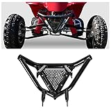 ECOTRIC Front Bumper Compatible with 1999-2014 Honda TRX400EX 400X 2004-2012 TRX450R Aluminum Black