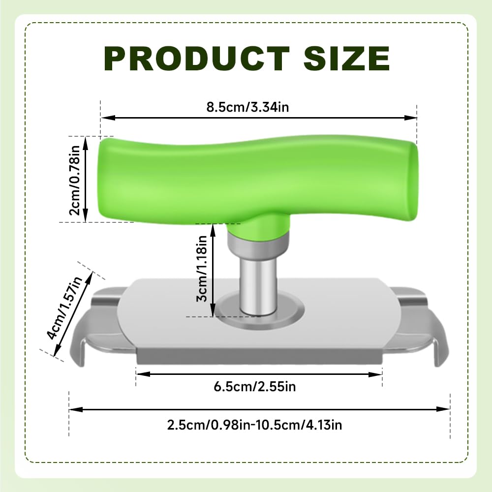 Ouvre Boite de Conserve Réglable Acier Inoxydable Ouvre Bouteille pour Personnes Agées (Vert)