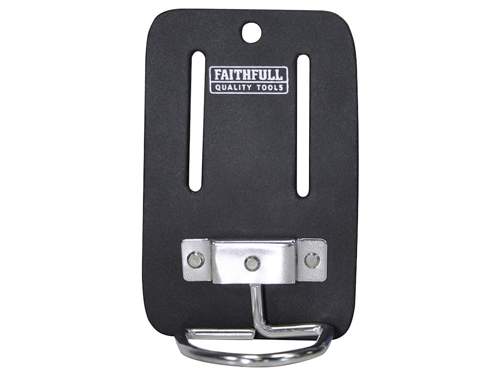 Faithfull Black Leather Hammer Holder for Tool Belt, Black / Blue - Image 2