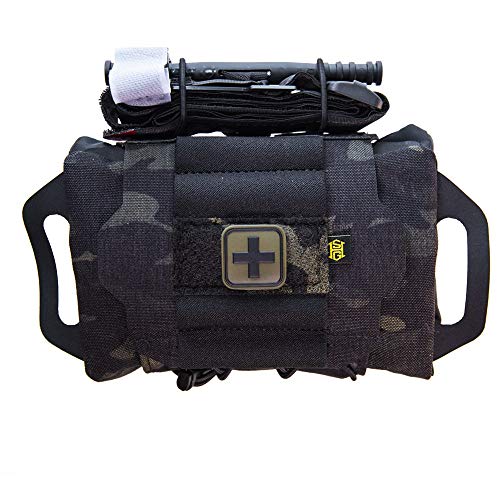 Sistema IFAK Reflex de engranajes de alta velocidad | Rollo y portador | Soporte de suministros médicos (negro multicam) Cover