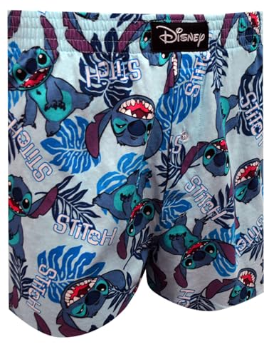 MJC Men's Disney's Lilo and Stitch All-over Stitch Cotton Boxer Shorts
