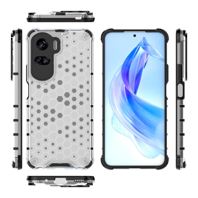 Image of Plastic Bumper Back Case Cover for Honor 90 Lite (Transparent)