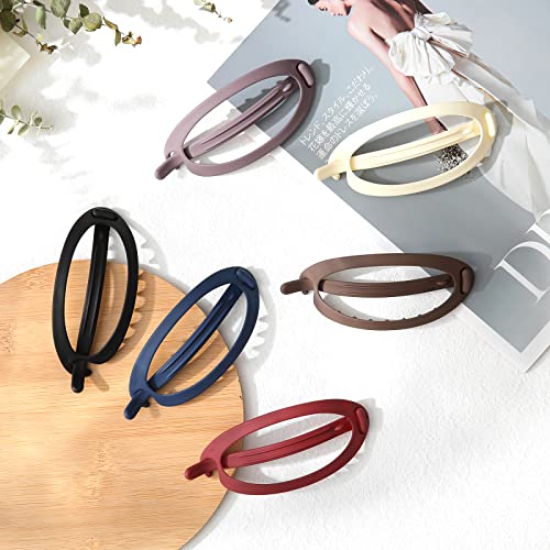 Awaytr French Concord Hair Clips Claw - 6Pcs Side Slid Flat Hair Clips For Volume Strong Hold No Slip Grip Hair Claw Clips For Women Girls Thick Thin Hair thumb #5