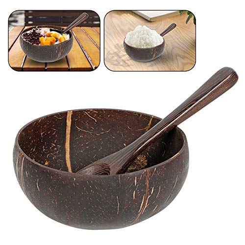 DASNTERED Coconut Bowls and Spoon Sets, 2pack Fruit Salad Vegan Gift Bowls - Image 4