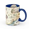Texas state map ceramic mug large 16oz coffee cup tea cocoa hot chocolate brew mugs and cold drinks bpa free for office home gift individual mug  urban country home decor