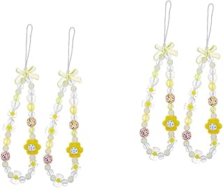 Gatuida 4 Peças De Alças Para Telefone Celular Cordão Para Capa De Telefone Contas Para Pulseiras Corrente Para Telefone Com Contas Corrente Para Celular Cordão Para Telefone Cordão