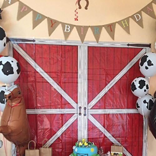 Happy Birthday Bunting Banner, 13 Feet Burlap Pennant Flag Garlands, Fabric Triangle Flags, Vintage Cloth Shabby Chic Decoration for Birthday Parties Ceremonies