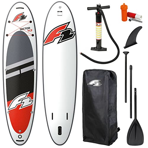WASSERSPORT EUROPA F2 Sector 11,5" SUP Board Set Stand Up Paddle Surf-Board Alu Paddel iSUP 350cm Cover