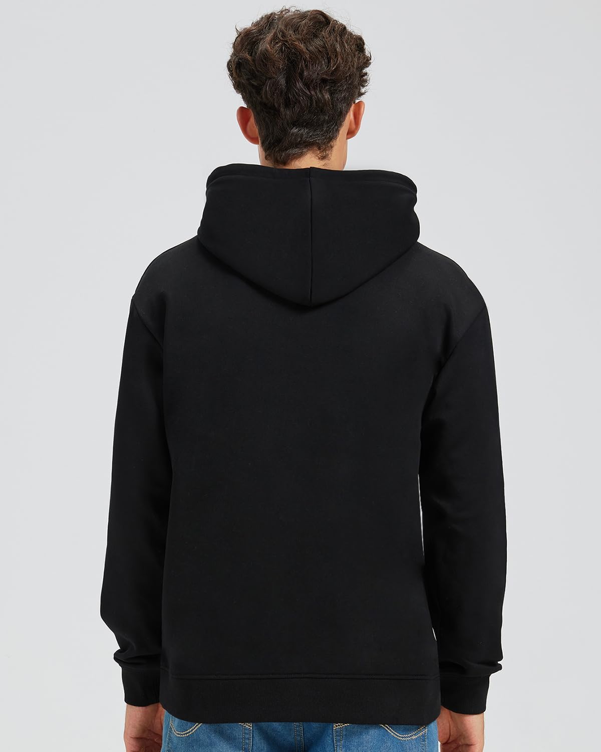 Zylioo Mens Tall Hoodie Pullover Long Sleeve Crewneck Sweatshirt with Pocket Soft Lounge Tall Hoodies Long Hoodie Men - Image 3