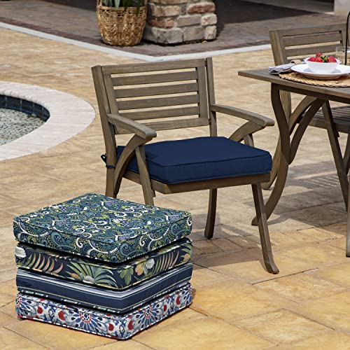 Arden Selections Profoam Essentials 20 X 20 X 3.5 Inch Outdoor Dining Chair Cushion, Sapphire Blue Leala #TOP4