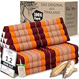 livasia Thaikissen 3 Auflagen für Paare XXL - 190x80x8cm - Dreieckskissen Klappmatratze...