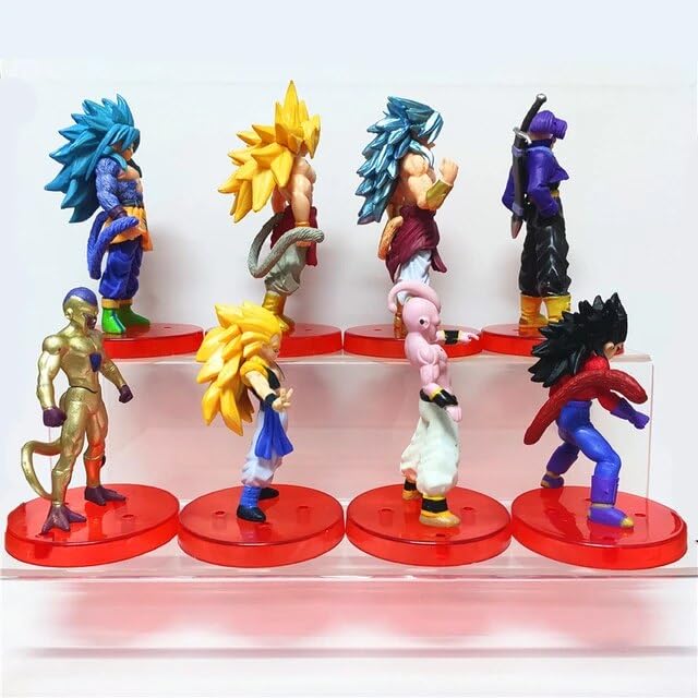 Image of Mallexo DBZ Action Figures Set 12PCs Dragn Bal Z Toys for Kids Animee Toy Set of Size10-14CM for Car Dashboard, Decoration, Cake, Office Desk & Study Table Multicolor (S8)