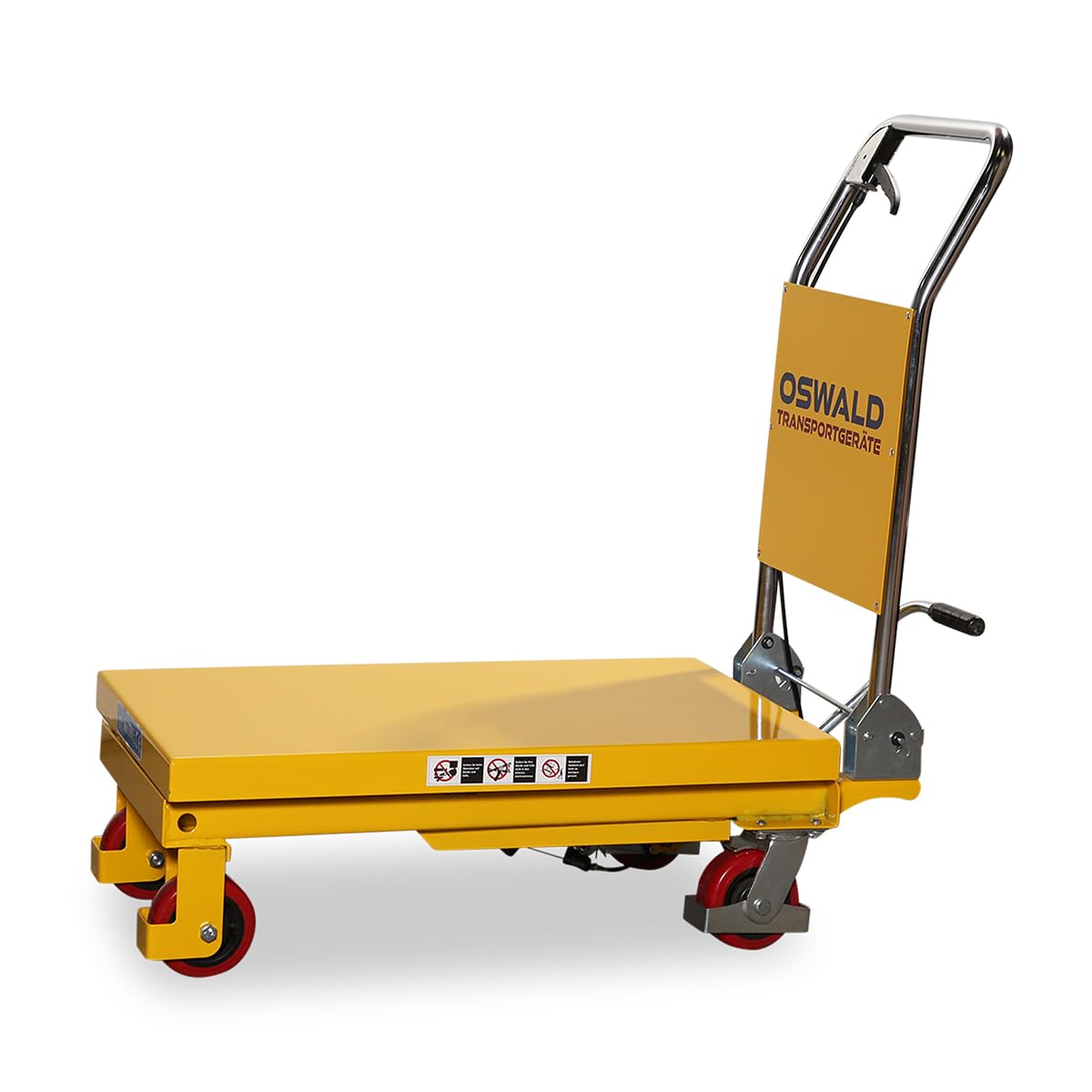 Hubtischwagen fahrbarer Hubtisch 500 kg, 900 mm Hubhöhe, 855 x 500 mm Plattform